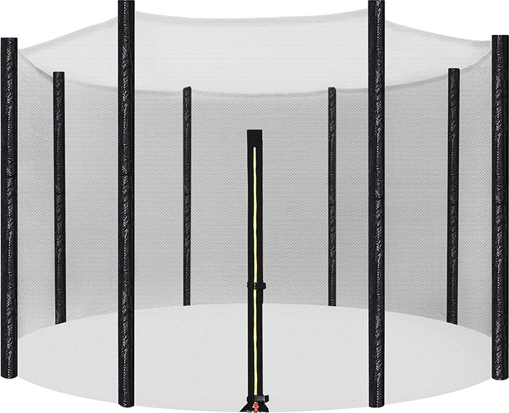 Sicherheitsnetz Ersatznetz für Trampolin Ø 306cm, Gartentrampolin Ersatznetz für 8 Pfosten, Netz außen, Ersatzteil Reißfest, UV-beständig