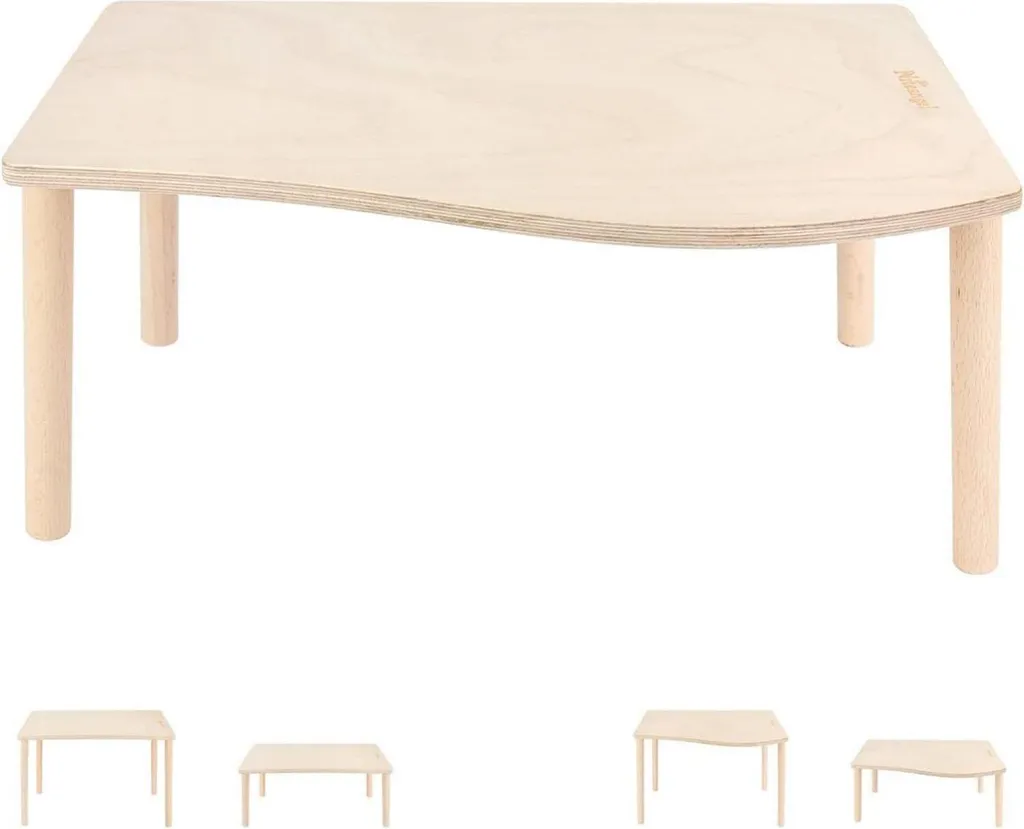 Plateforme Hamster Wave Design en Bois Massif avec Pieds de Soutien Fixes - 7