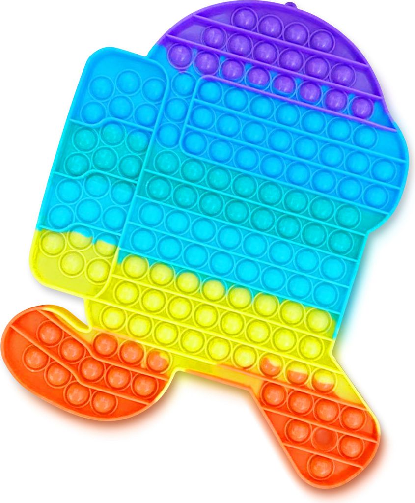 Push it Pop up Fidget Toy Kids Bubbles Antistress Spielzeug TikTok Reisespiel Form:Astronaut 30 x 26 cm