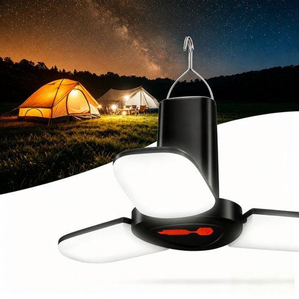 LED Campinglampe wiederaufladbar, tragbare Zeltlampe mit 3 Produktbild 
