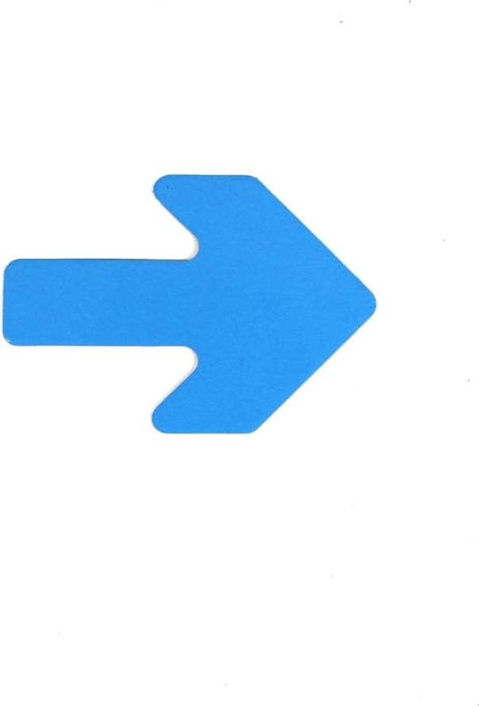 Pfeil - Anti - Rutsch Blau 9 x 13 cm Anti - Rutsch - Bodenaufkleber - Blau - Anti - Rutsch - Polyvinyl chloride (PVC) - 0,78 mm - Innenbereich - DM...