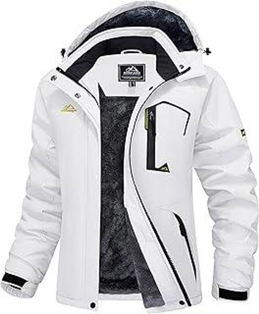 MAGCOMSEN Winterjacke Damen Skijacke mit Fleece Parka Winter Softshell Jacke Ski Snowboardjacke Wasserdicht Windschutz
