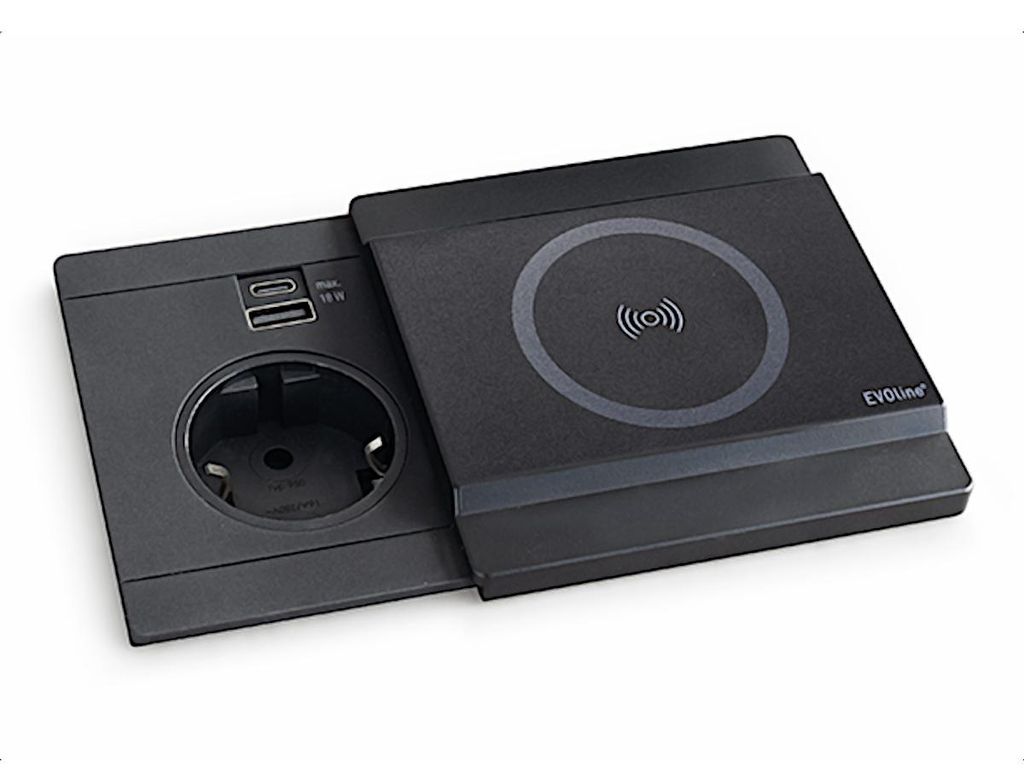EVOLine Circle80 s posuvným víkem DisQ, matná černá, Obrázek produktu 