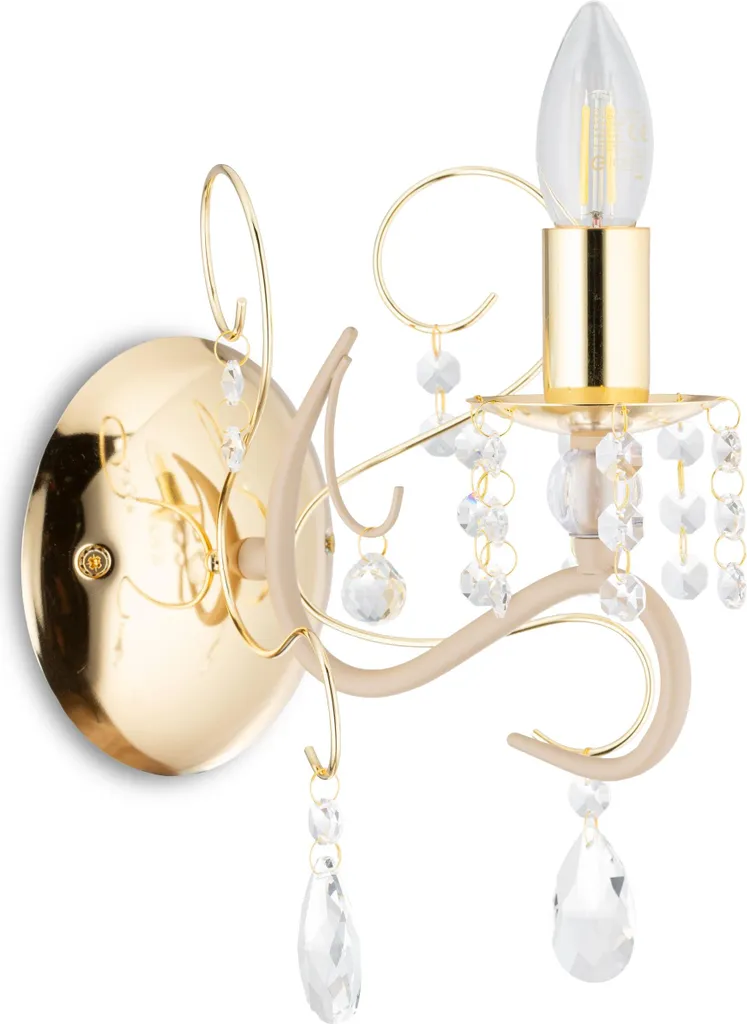 Howhomely Kayen Applique Murale Beige avec Cristaux - Éclairage Chic