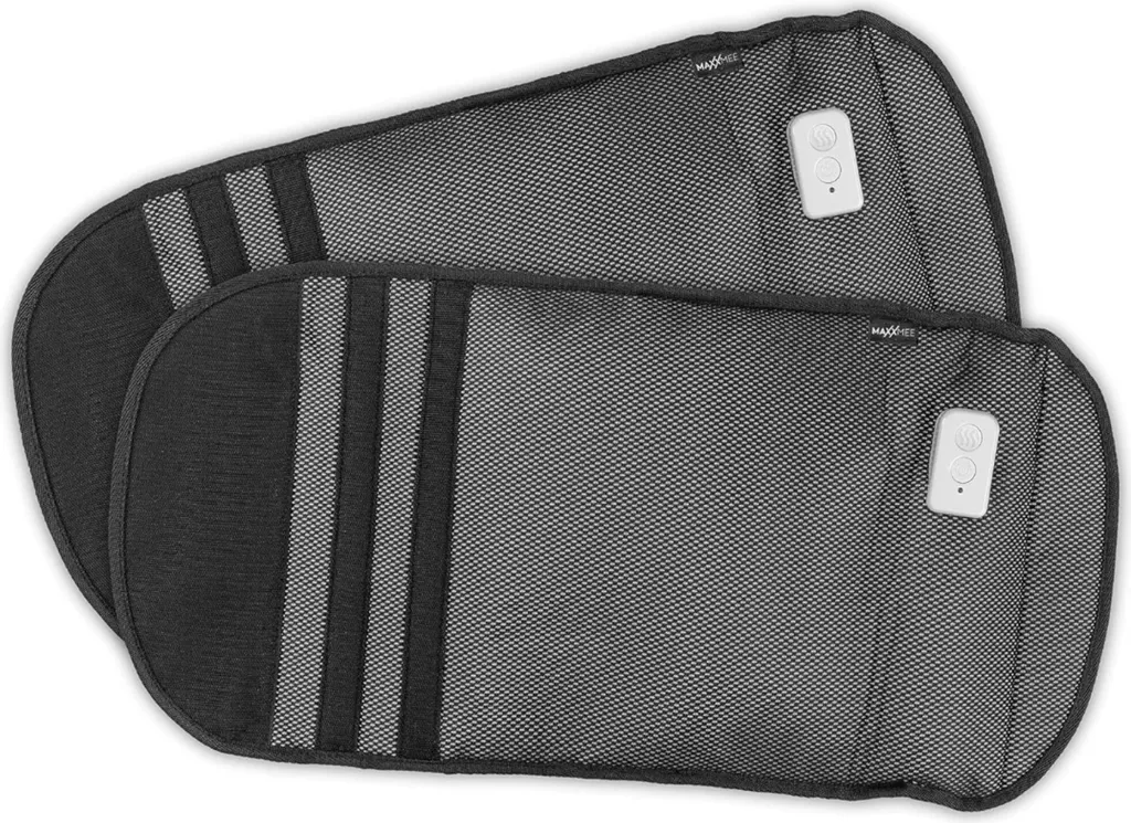 Masseur de jambes compressif MAXXMEE à chaleur infrarouge et 2 modes noirs