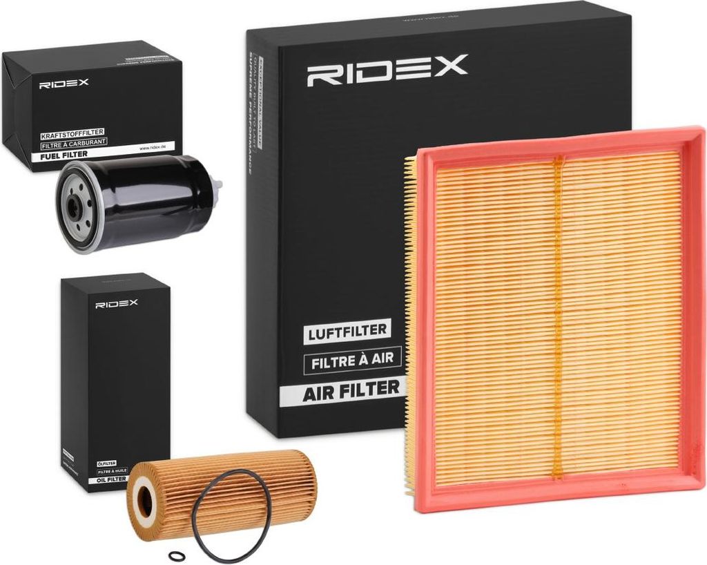 RIDEX Filterset Inspektionspaket Filtersatz für VW GOLF VI (5K1) PASSAT Variant (3B6) PASSAT Variant (3B5) PASSAT (3B3) PASSAT (3B2) für OPEL