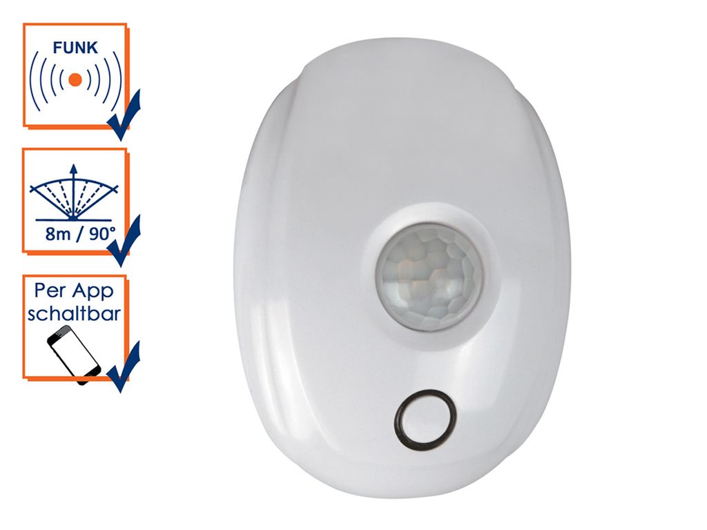 Funk Bewegungsmelder 8m / 90° Smart Home ELRO Connects System App gesteuert