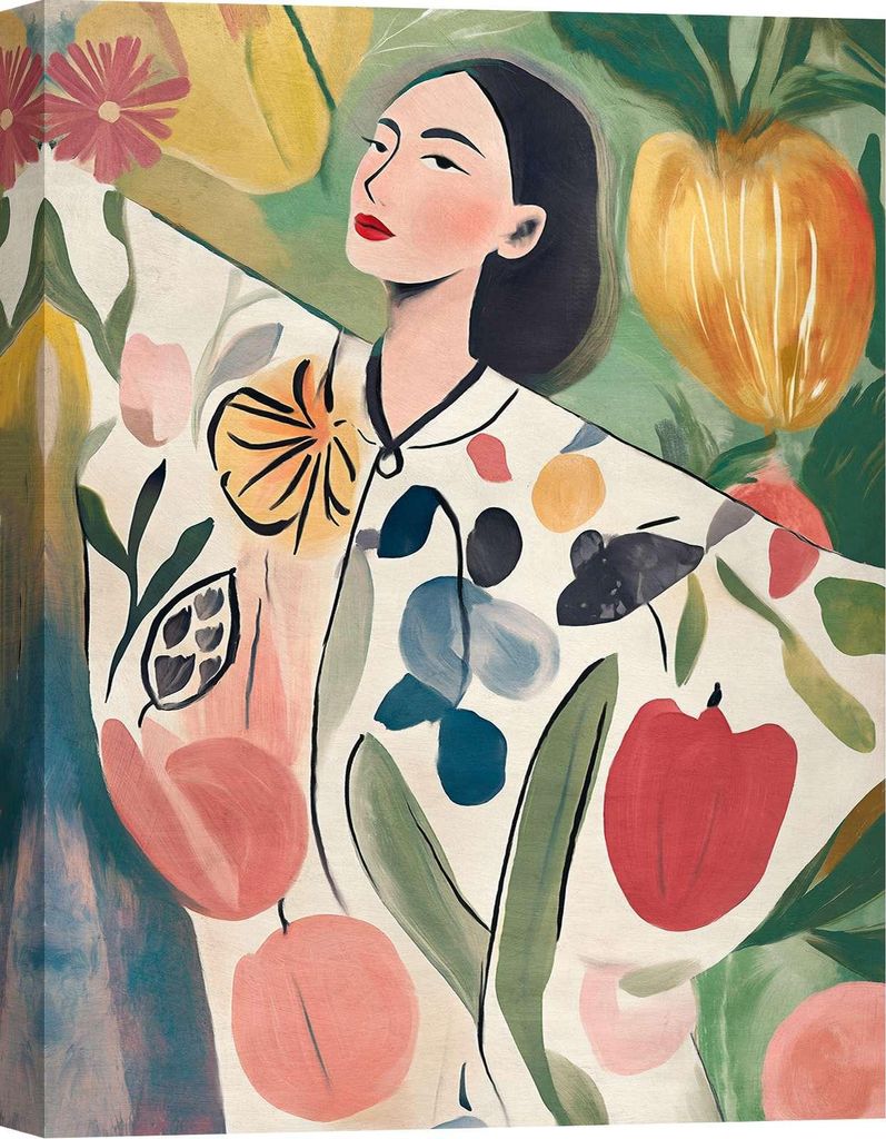 Bild auf Leinwand, modernes Mädchen – Hernan Navarro – Spiritual Nature II – 80 x 60 cm