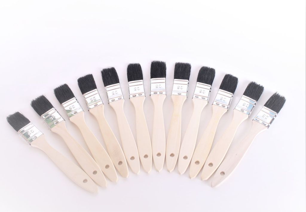 12 x Flachpinsel 25 mm Pinsel für Kleber und Basteln Produktbild 