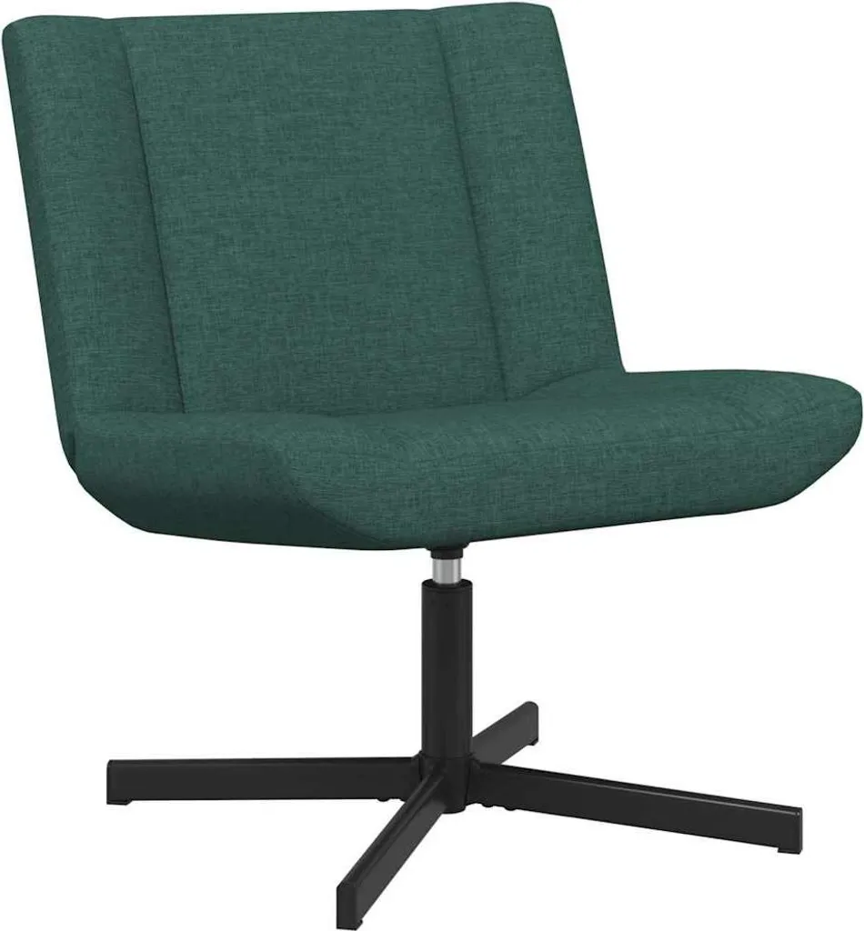vidaXL Sedia girevole verde scuro 63 x 75 x 76 cm tessuto