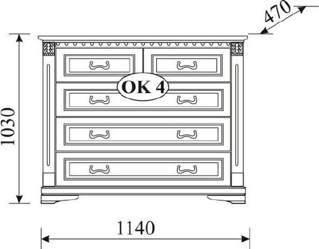 Klassische Kommode Kommoden Schrank Sideboard Massiv Möbel Kolonial Neu OK4