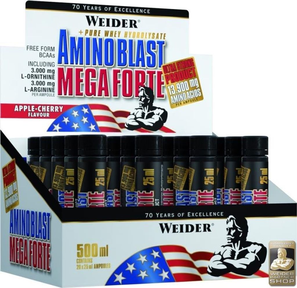 Weider Amino Blast Mega Forte 20x25 ml Ampullen Produktbild 