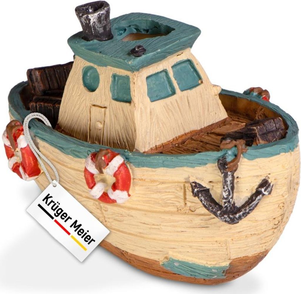 Kruger Meier Anglerboot – Aquarium Boot 11x6.5x7.5 cm