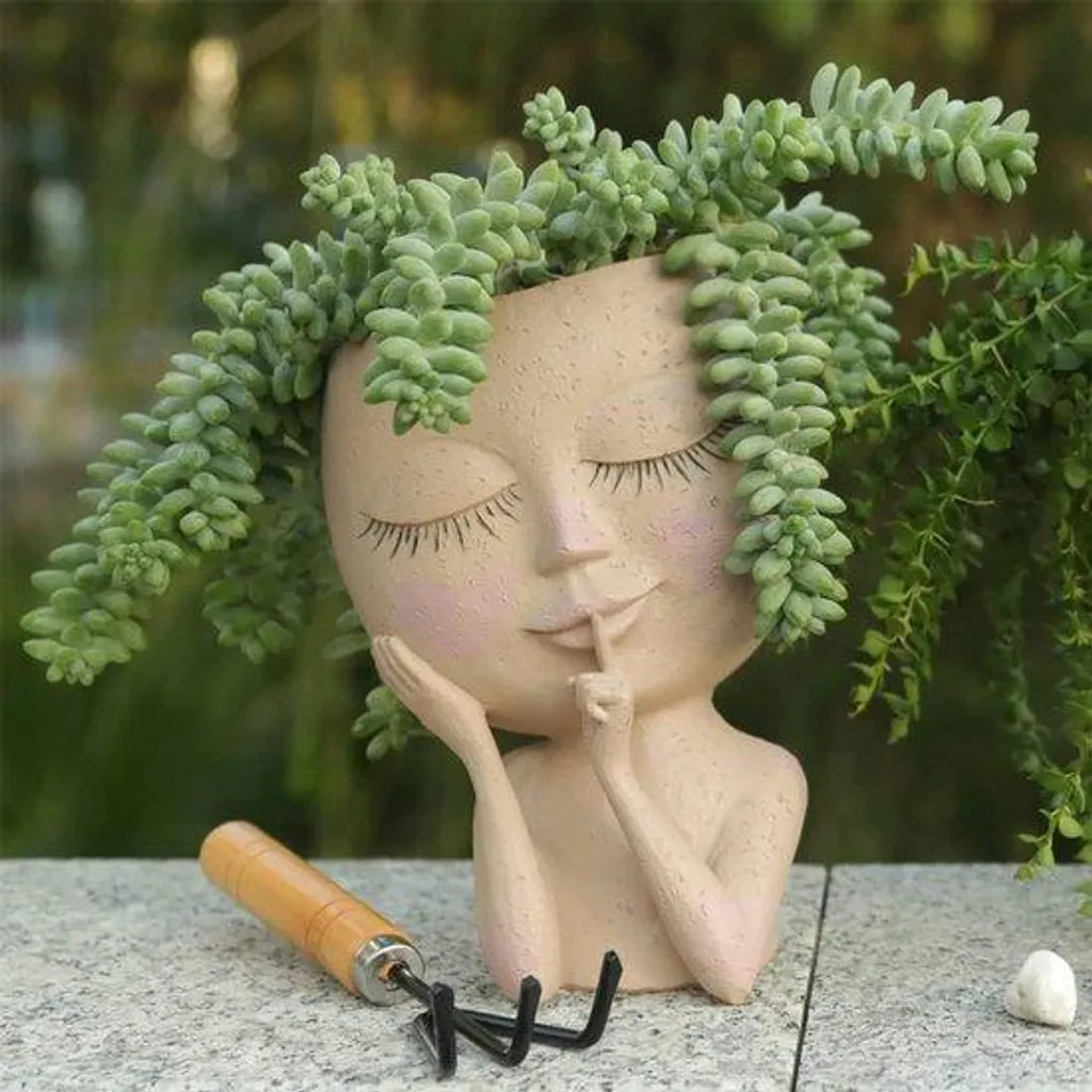 Jardinière ronde transparente pour fleurs et plantes vertes - Modèle Solo