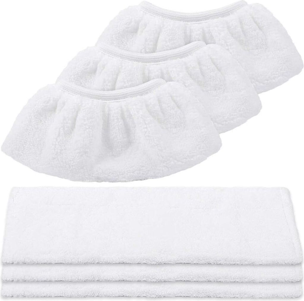 KEEPOW Mikrofaser-Tuchset Kompatibel für Kärcher Dampfreiniger EasyFix SC 2, SC 3, SC 4, SC 5 (3 Bodendüse + 3 die Handdüse) New Pack