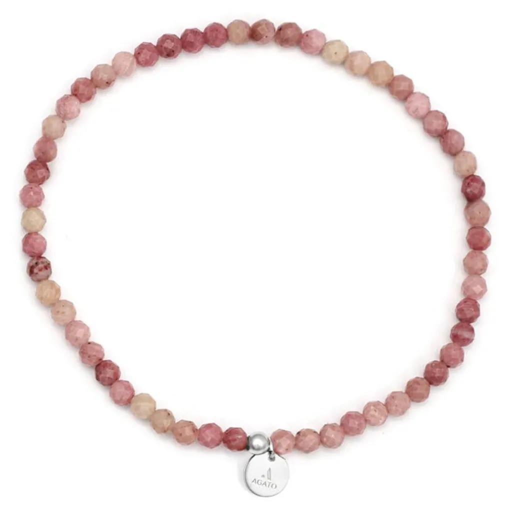 Cadeau idéal : Bracelet perles rhodonite pour équilibre et bien-être