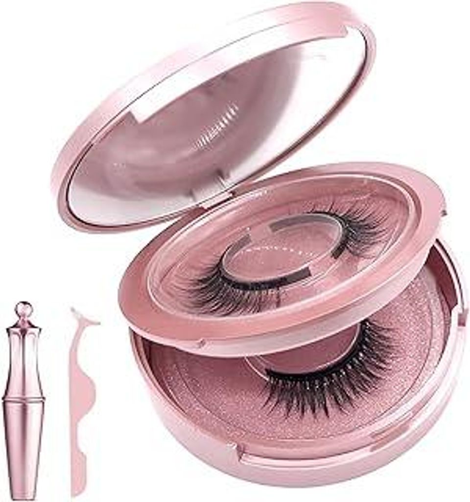 ZYEKIU Selbstklebende Magnetische Wimpern, Magnetische Wimpern Natürlich, Girl Got Cluster Lashes, Wiederverwendbar Lashes Extensions Set, Falsche...