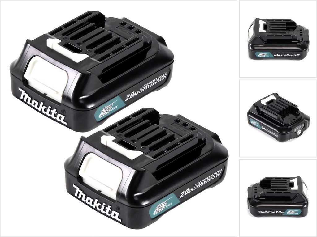 Makita Akku Power Set Li 12V mit 2x BL1021B Akku 2,0Ah ( 2x 197396-9 ) - Nachfolger von BL1020B