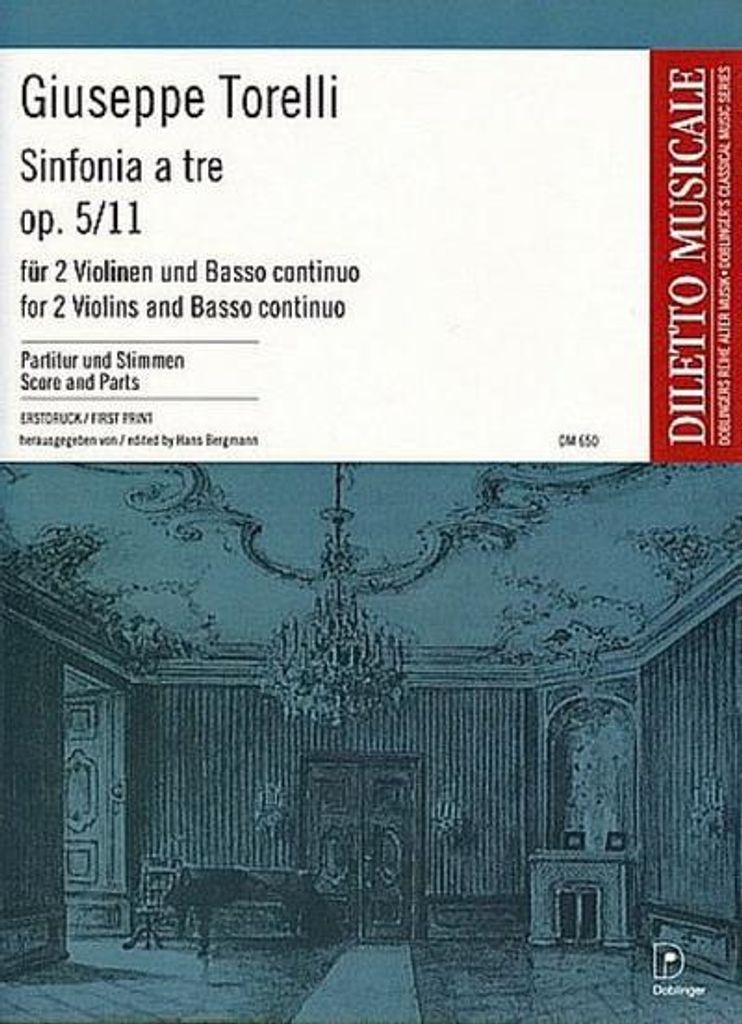 Sinfonia a tre e-Moll op.5,11für 2 Violinen und Bc