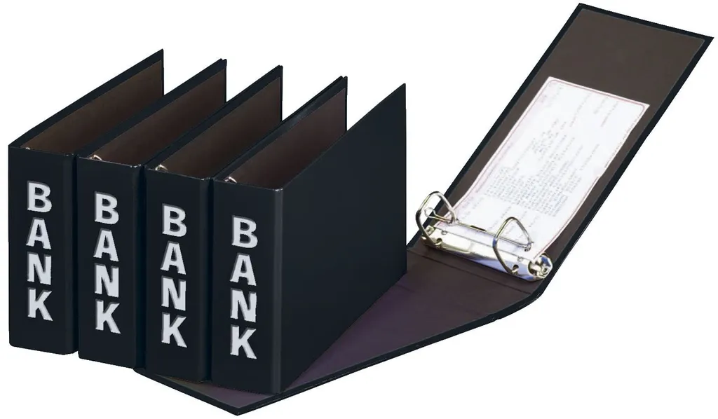 Classeur pour Relevés Bancaires 25x14cm Noir PAGNA Bubi - Pack de 10