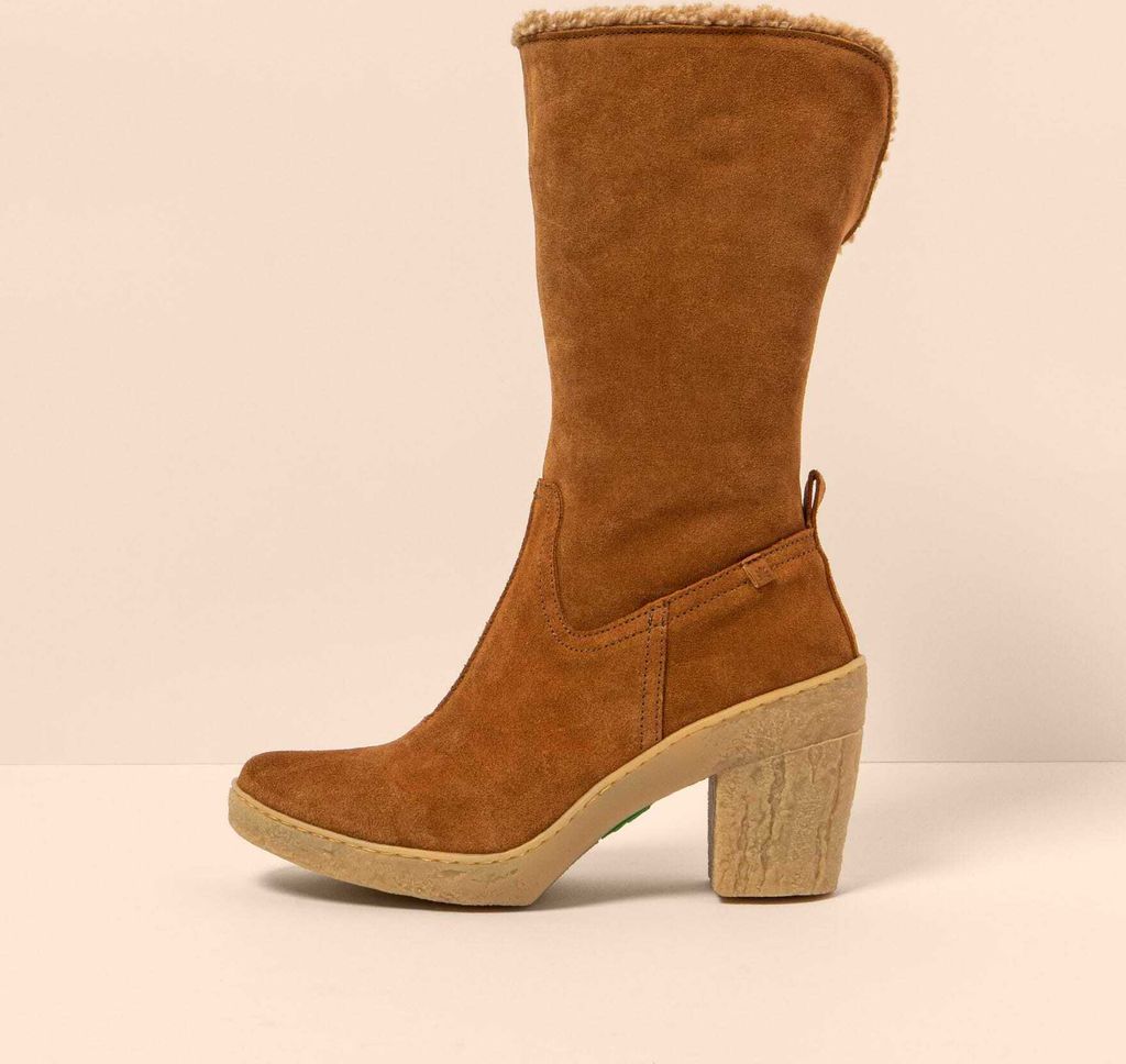 El Naturalista Stiefel mit hohem Absatz Damen N5515 SILK SUEDE TOFFEE / HAYA Farbe Braun