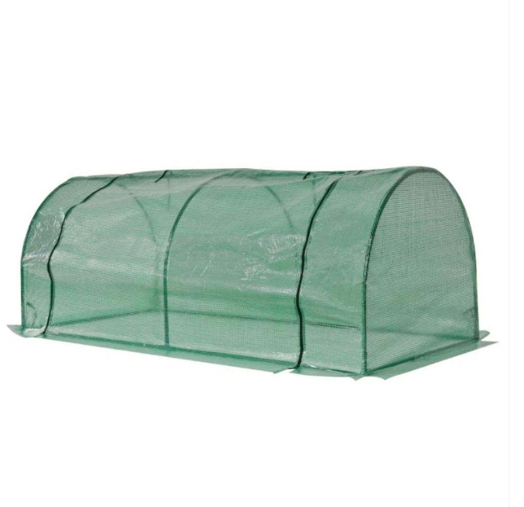 Gewächshaus, Foliengewächshaus, Treibhaus mit Tür, Frühbeet, Pflanzenhaus, Pflanzenaufzucht,200 x 100 x 80 cm