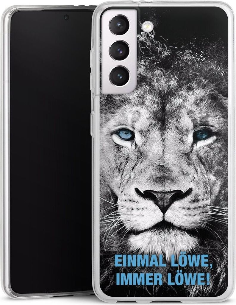 DeinDesign Slim Hülle für Samsung Galaxy S21 5G Silikon Case Ultra Dünn Handyhülle Löwe Offizielles Lizenzprodukt TSV 1860 München