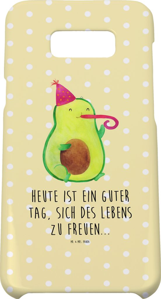 Mr. & Mrs. Panda Samsung Galaxy S8 plus Handyhülle Avocado Feier - Gelb Pastell - Geschenk, Gute Laune, Party, Cover, Handy Case, Tröte, Hülle, ...