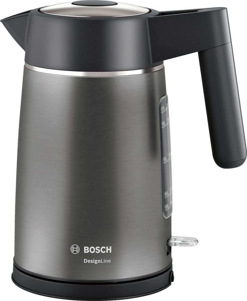 Bosch TWK5P480 Wasserkocher Edelstahl/schwarz, Farbe:Grau Produktbild