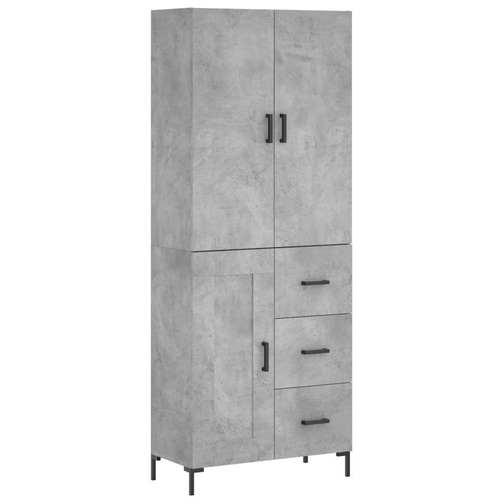 "WINTER SALE"Sideboard/Highboard - elegante Design - Mehrzweckschrank - Betongrau 69,5x34x180 cm Holzwerkstoff - Kommoden NEU8272808