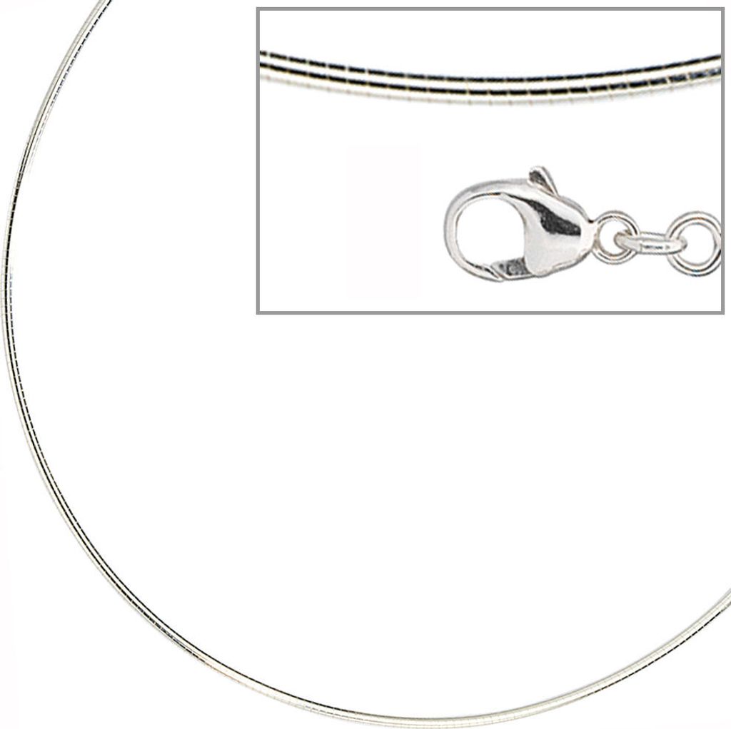 JOBO Halsreif 925 Sterling Silber rhodiniert 1,2 mm 42 cm Produktbild 