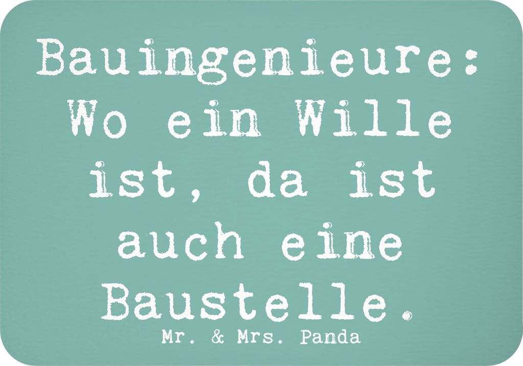 Mr. & Mrs. Panda Magnet Spruch Bauingenieur Wille - Meeresbrise - Geschenk, zettelhalter, wandmagnet, handgefertigte Geschenke, Ingenieurhumor, Ber...