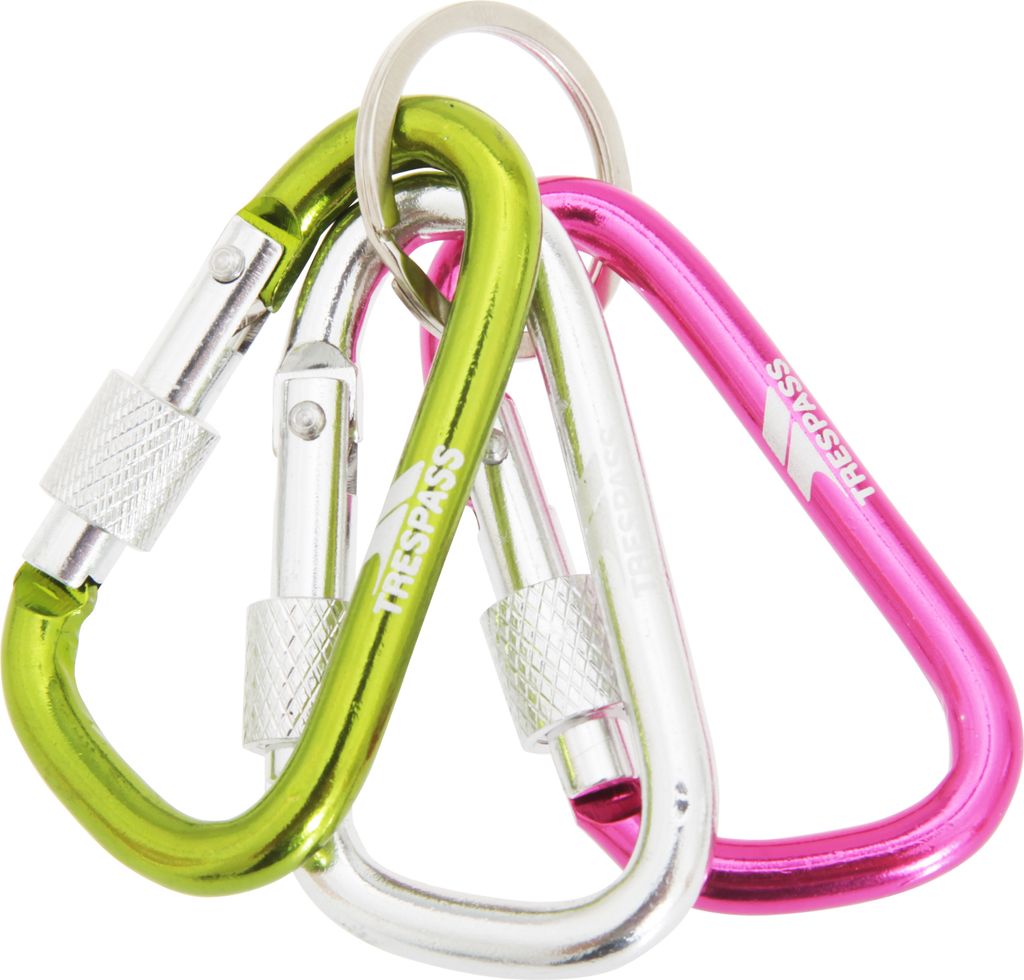 Trespass Lock X Karabinerhaken-Schlüsselanhänger-Set TP590 (Einheitsgröße) (Verschiedene)