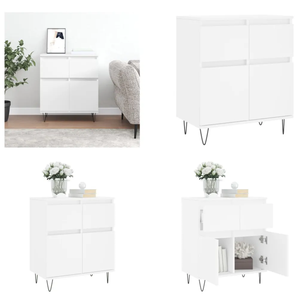 Elegante Credenza Bianca vidaXL 60x35x70 cm | Mobile Contenitore Chic