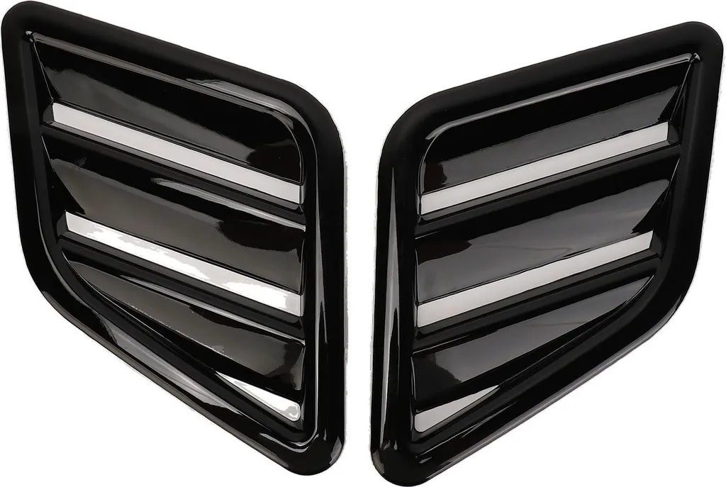 Grille de Calandre de Capot Moteur Noir Laqué pour Ford - Lot de 2 PCs