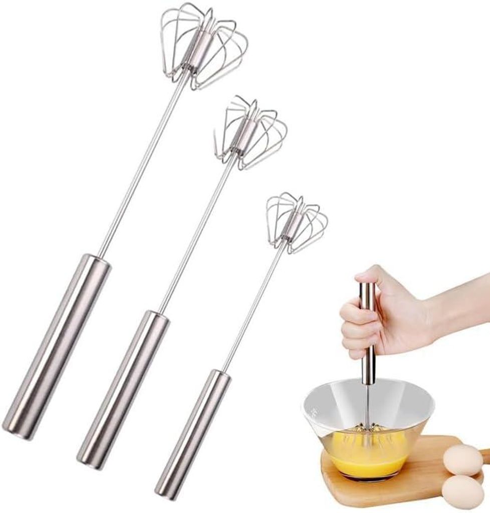 Handmixer, halbautomatischer Edelstahl-Schneebesen, halbautomatischer Eierquirl, Stabmixer, Rš¹hrwerkzeug zum Kochen, zur Herstellung von Eiermil...