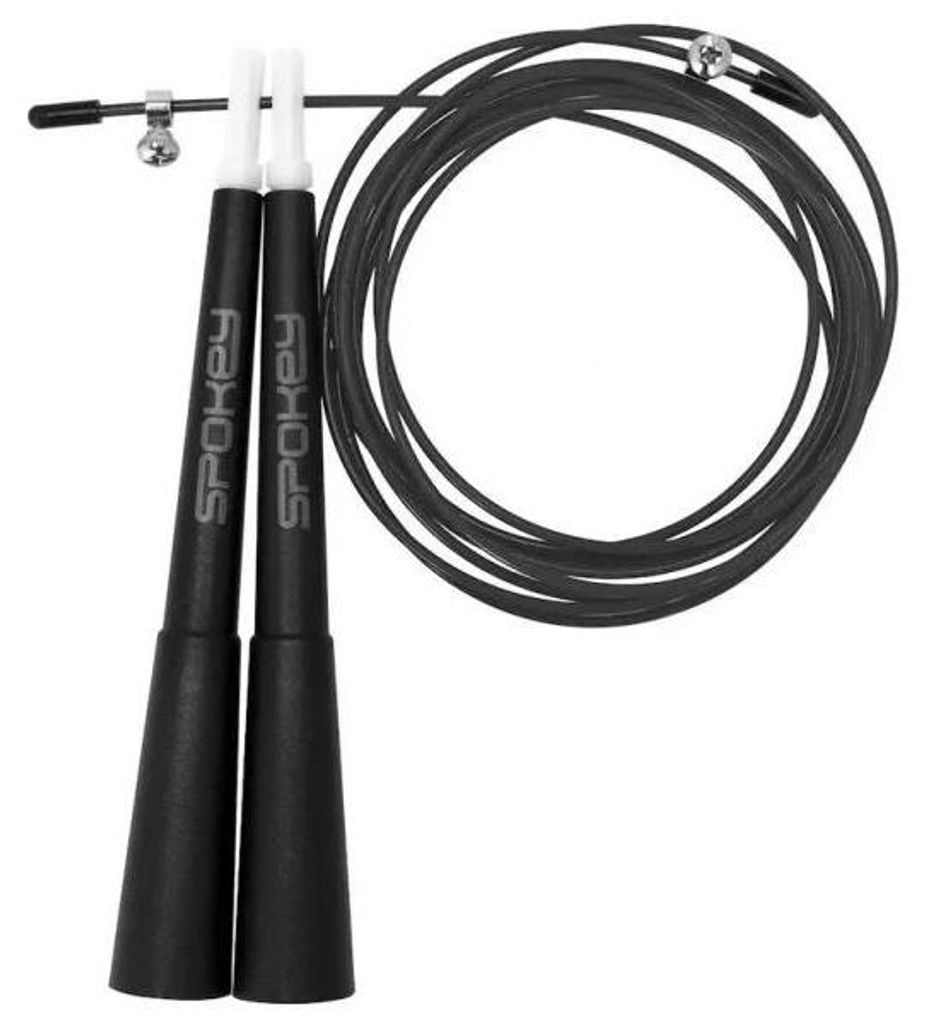 Verstellbares Springseil, schwarz – Spokey