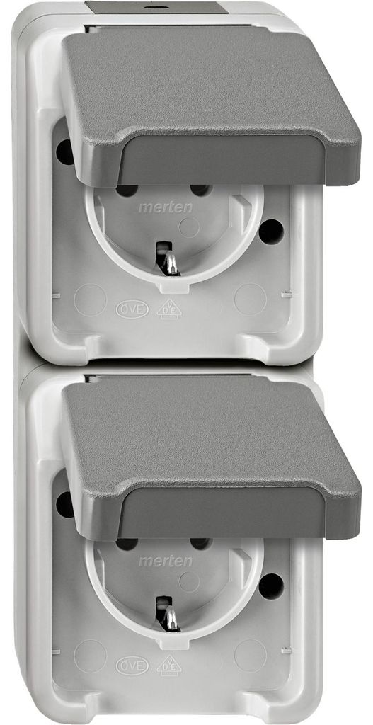 MERTEN MEG2329-8029 - CEE 7/3 - CEE 7/4 - Grau - IP44 - 250 Produktbild 