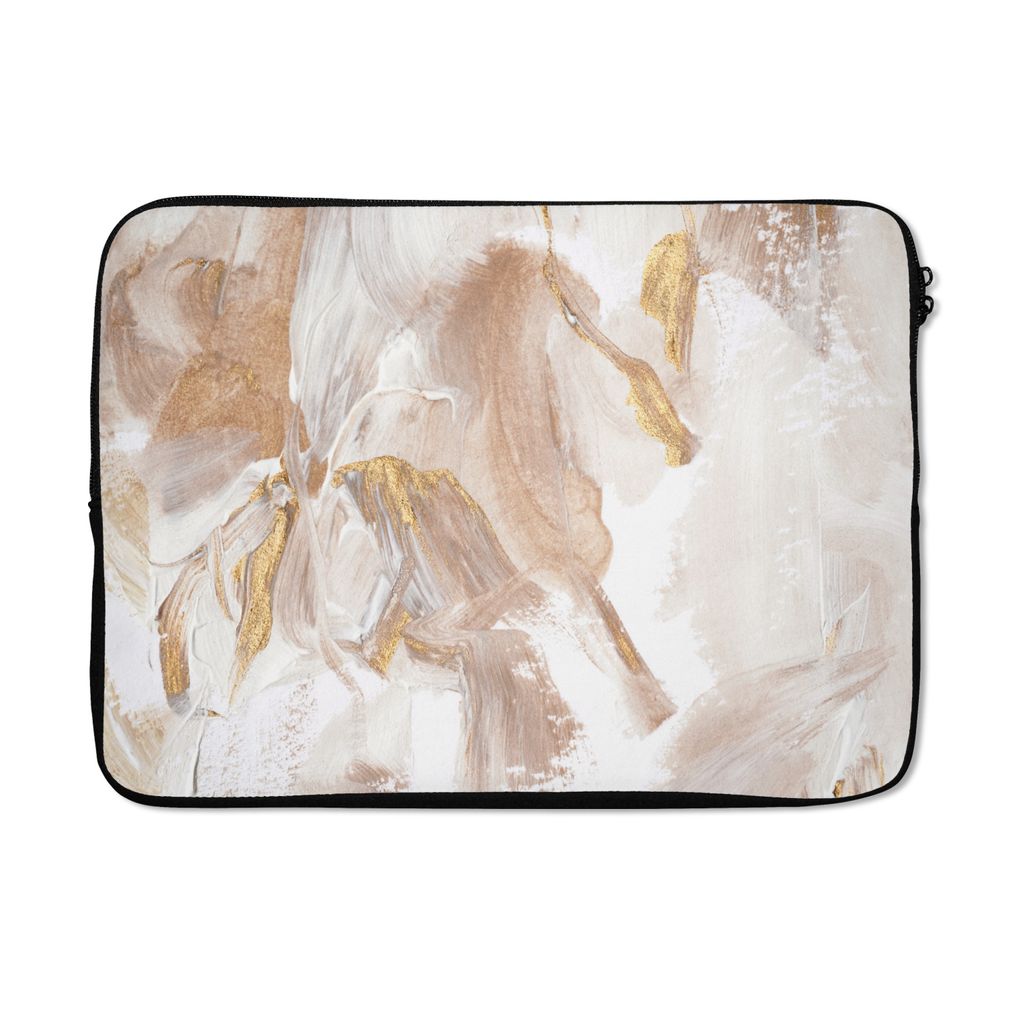 MuchoWow Laptop Hülle 14 ZollFarbe - Weiß - Abstrakt Laptoptasche - Laptoptasche - Stoßsicher - Schutzhaube