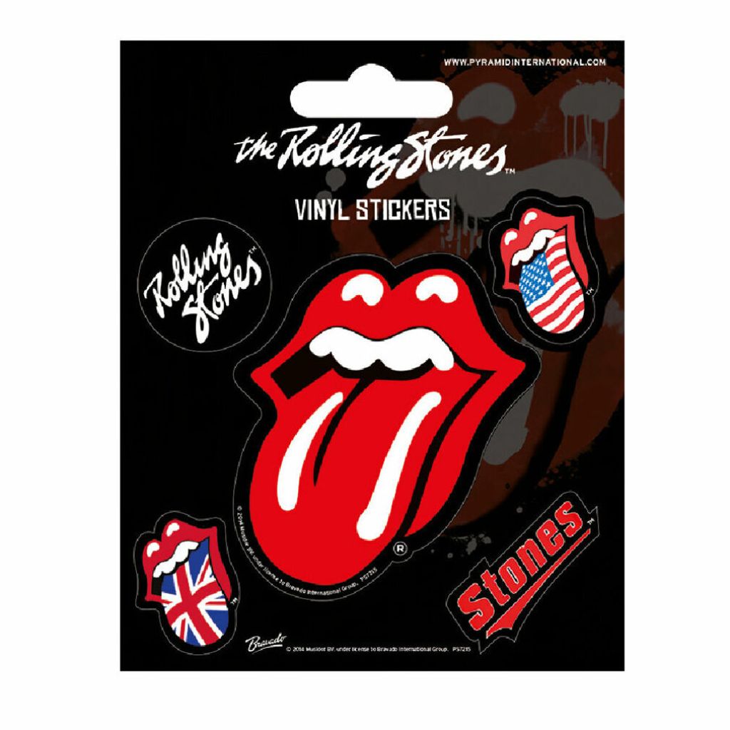 Pyramid International Rolling Stones (Tongue) Vinyl-Aufkleber, Papier, mehrfarbig, 10 x 12,5 x 1,3 cm