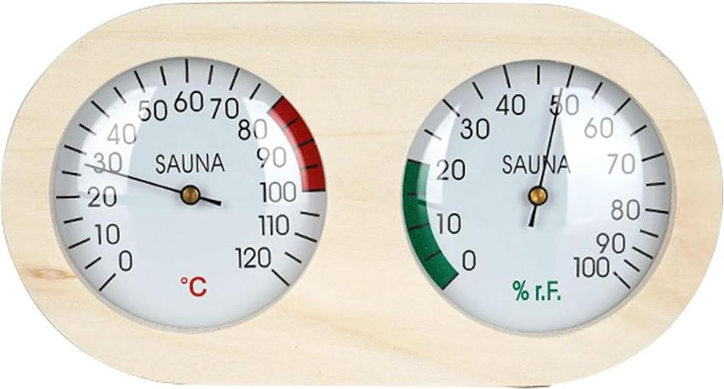 2-in-1-Saunathermometer, hochpräzises Saunazubehör-Hygrometer, Holzsauna-Thermo-Hygrometer, digitales Thermometer-Hygrometer für Dampfbad-Saunaraum