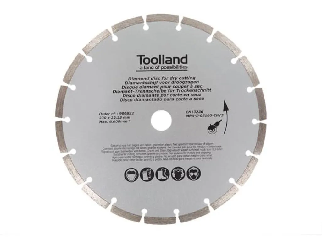 Disque diamant 230 mm anti-surchauffe pour coupe rapide béton