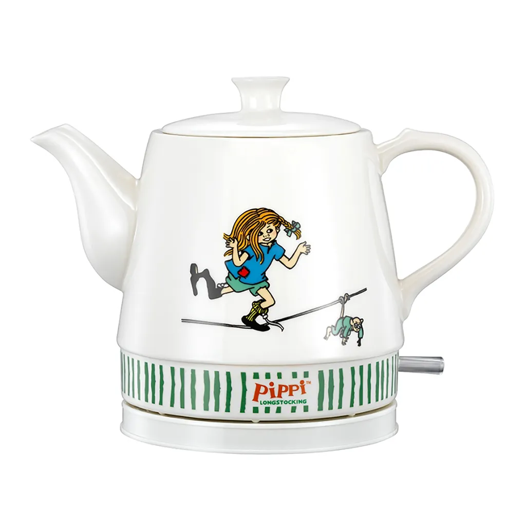 Bouilloire sans fil 0,8 L pour thé et tisane, céramique Pippi Circus