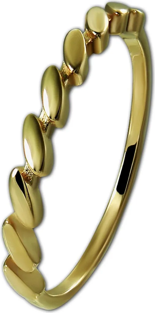 Bague anneau vague en or jaune véritable pour femme taille 56 GoldDream