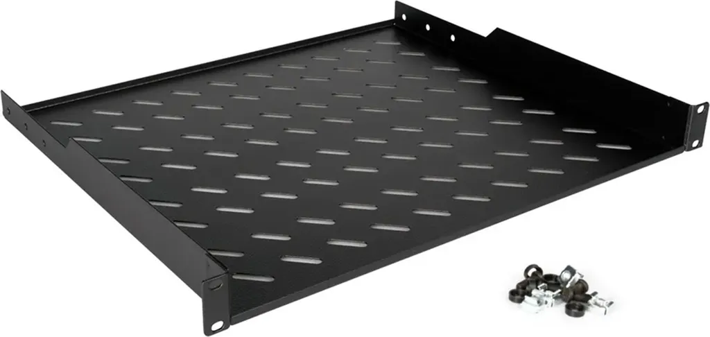 Tablette Fixe 19 Pouces 1U Profondeur 400mm Capacité 15kg - Noir