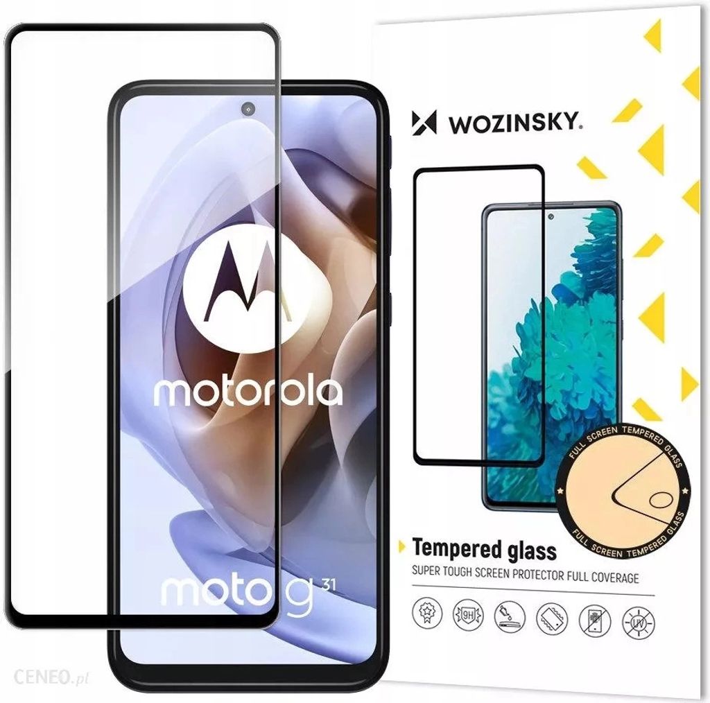 Wozinsky Full Glue Displayschutzfolie fr Motorola Moto G51, mit schwarzem Rahmen