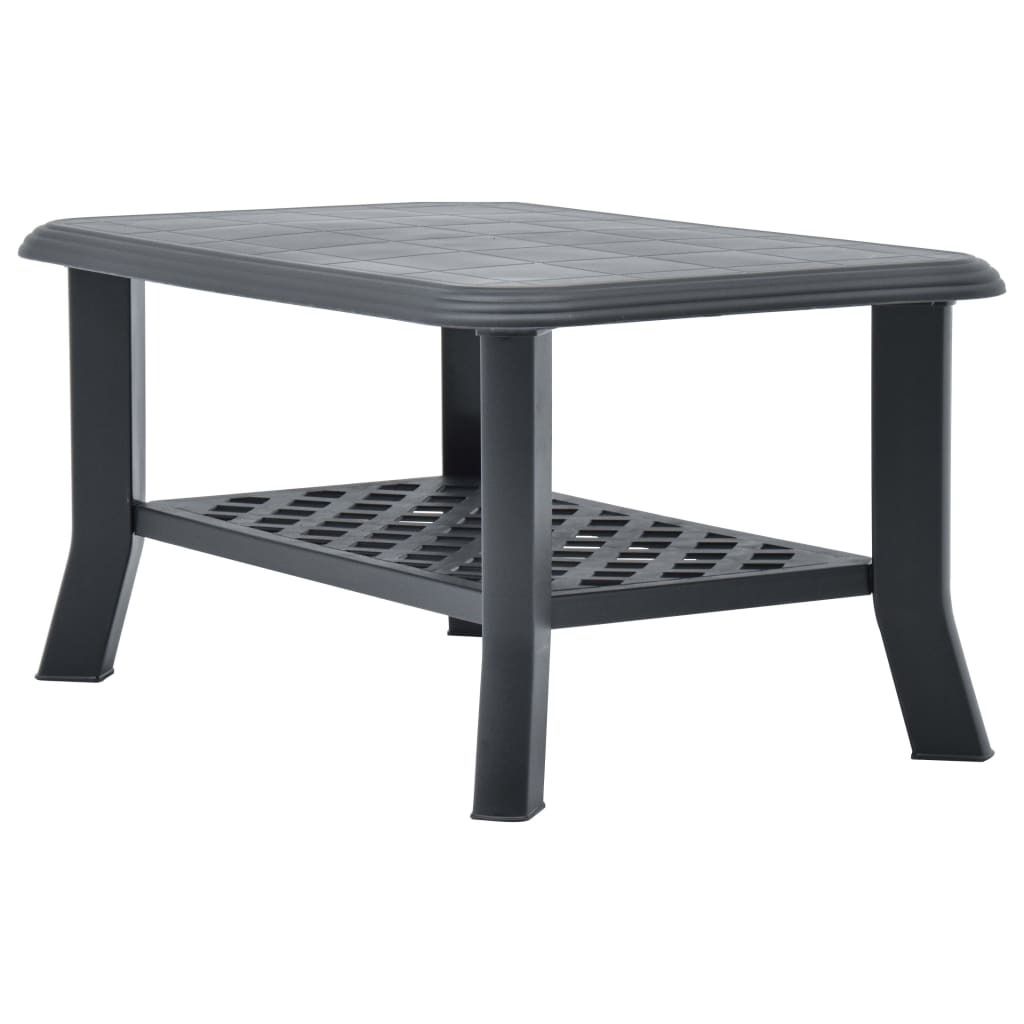vidaXL Stolik kawowy antracytowy 90x60x46 cm plastikowy Zdjęcie produktu 