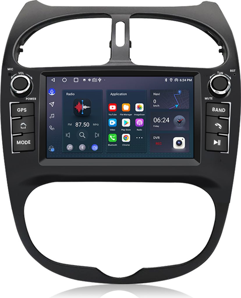 7" android13 2+32G WIFI aurorádio pre Peugeot 206 2001-2016 Obrázok produktu 