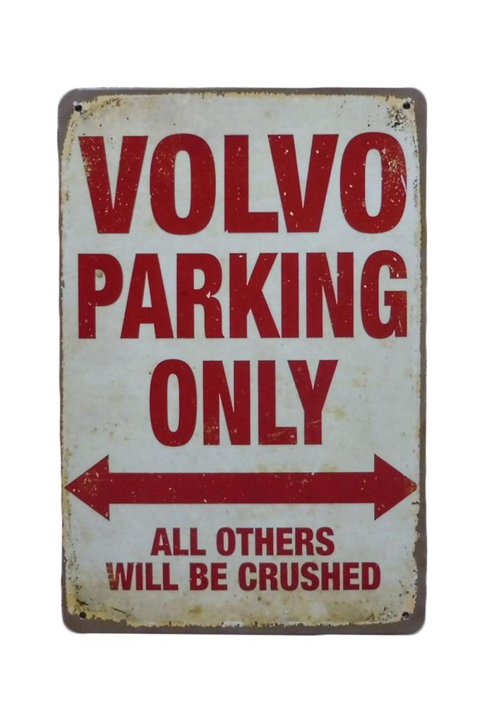 Metallschild - Volvo Parking only - Blechschild -  Parken - Produktbild 