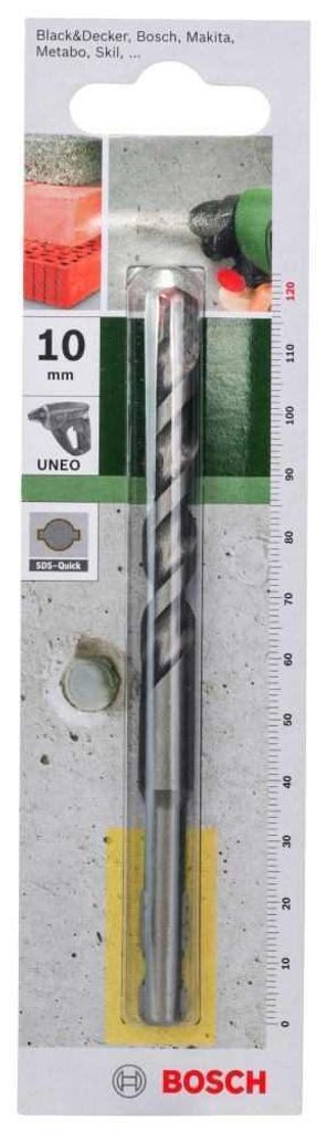 Bosch Accessories 2609256907 Beton-Spiralbohrer 10 mm Gesamtlänge 120 mm SDS-Quick 1 St.